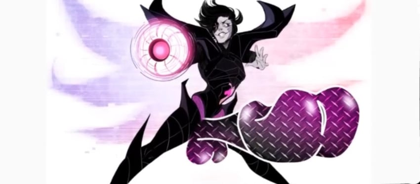 1boy big_penis black_hair erection huge_cock male male_only mettaton mettaton_ex mettaton_neo smile solo undertale