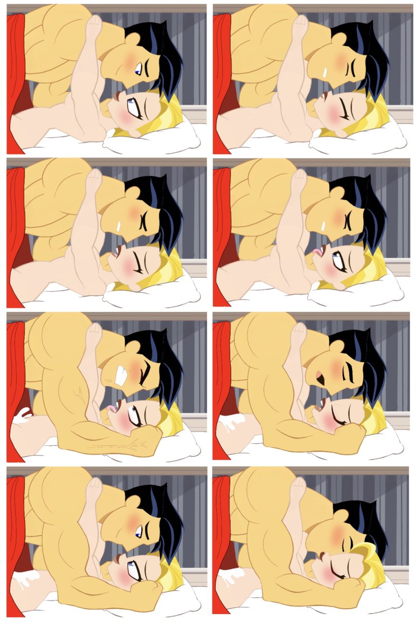 1girl 1guy background bed bedroom_sex black_hair blonde_hair chris_kent couple couple_sex cum cum_on_body dc dc_comics dc_super_hero_boys dc_super_hero_girls djpaint96-ii enjoying first_time gorgeous jon-al kara_danvers kara_zor-el kissing love muscular_male penetration satisfied sex sperm supergirl superprime_(dc) young