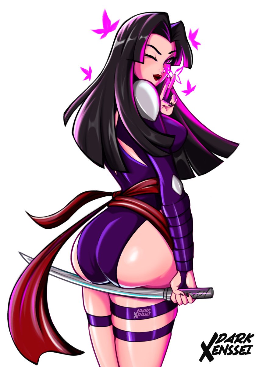 ass big_ass black_hair katana long_hair marvel marvel_rivals ninja_girl psylocke psylocke_(marvel_rivals) vengeance_psylocke x-men