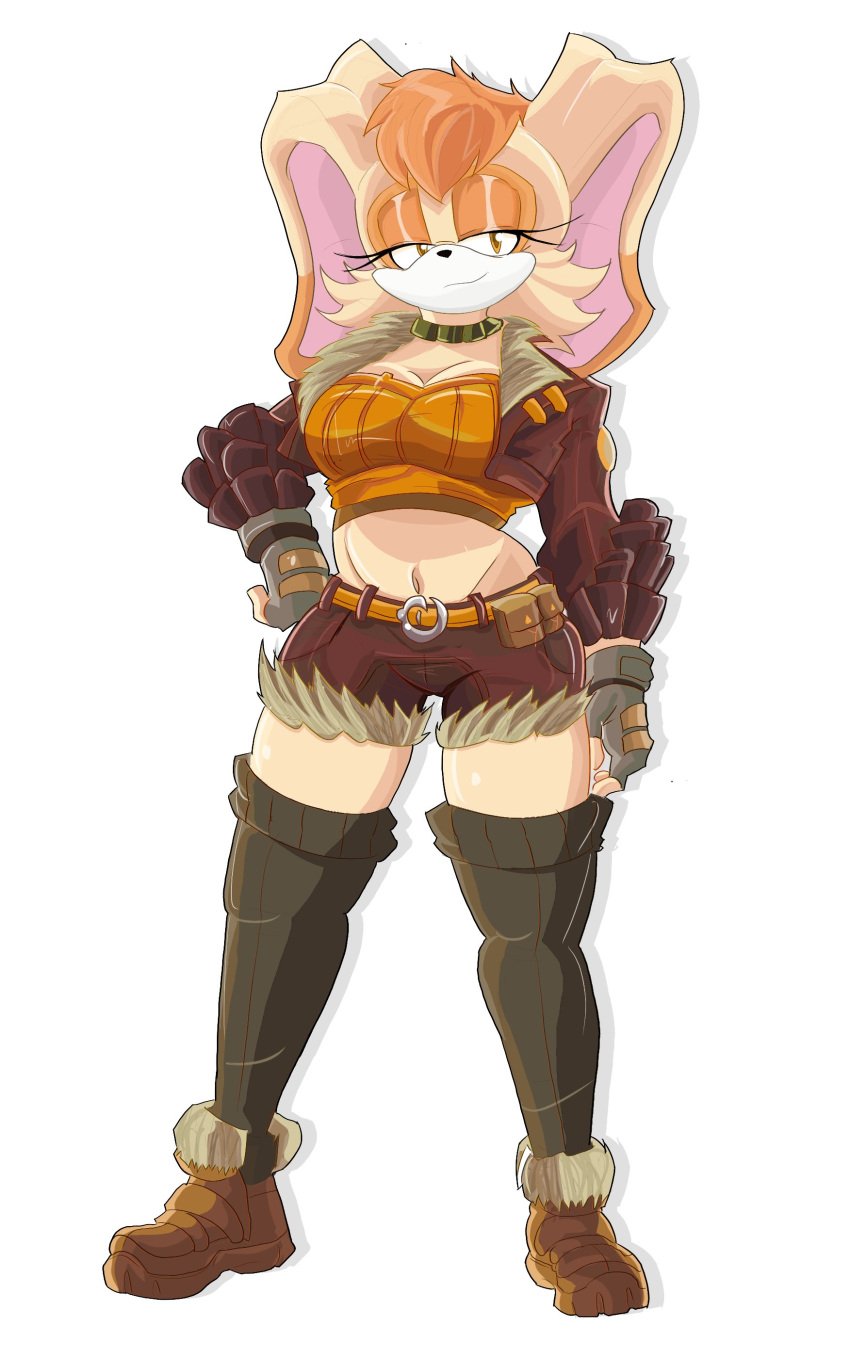 2d 2d_(artwork) 2d_artwork big_breasts breasts bunny_ears cleavage clothed clothing eyelashes furry half-closed_eyes mature mature_female milf mother rabbit rabbit_humanoid sethwijez sonic_(series) sonic_the_hedgehog_(series) squirrel_girl_(cosplay) thick_hips thick_thighs thin_waist vanilla_the_rabbit