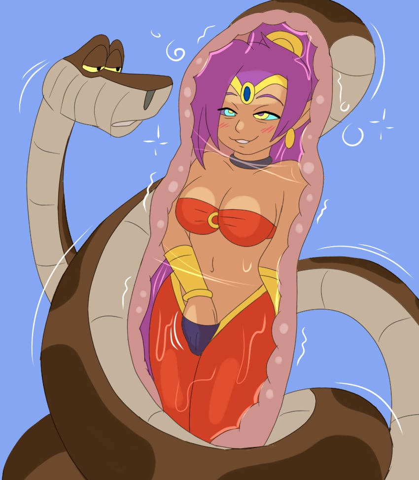 blush disney dominant dominant_male duo female hi_res hypnosis kaa kaa_(jungle_book) male male/female masturbation mind_control plsgts reptile scalie shantae shantae_(series) snake submissive submissive_female the_jungle_book vore wayforward