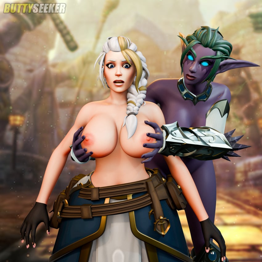 3d big_breasts big_breasts big_breasts blizzard_entertainment breasts buttyseeker jaina_proudmoore tyrande_whisperwind warcraft warcraft_3 world_of_warcraft wow