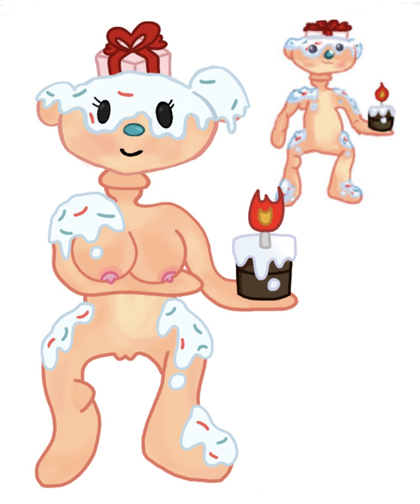 1girls anthro areolae artist_request bear bear_(game) birthday_gift breasts cake candle celebration_(bear) frosting nipples pussy reference_image roblox roblox_game source_request sprinkles tagme