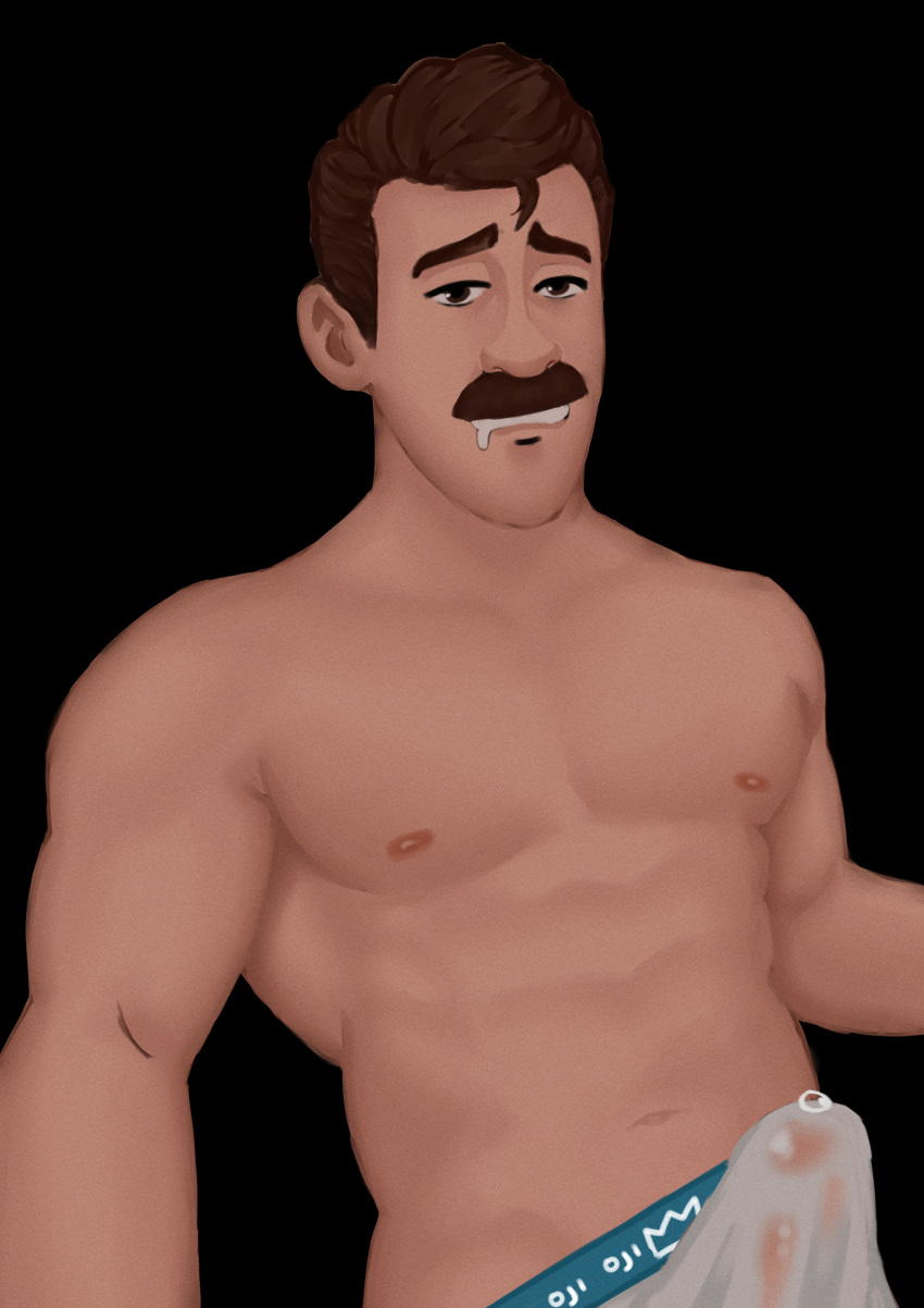 abs bara bara_oji biceps big_bulge bill_andersen boner bulge daddy dilf disney erection erection_under_clothes inside_out looking_at_viewer male male_nipples male_only manly mature_male moustache muscular_male nipples pecs penis_outline penis_under_clothes pixar solo solo_male underwear