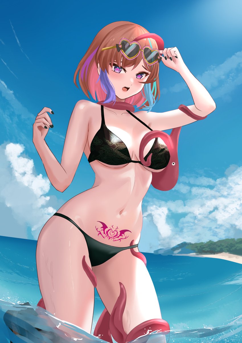 annie_princessu beach bikini estebaneishon1 octopus summer tentacle virtual_youtuber vtuber