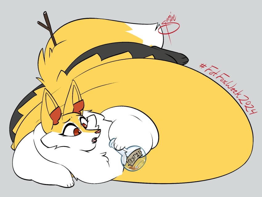 big_ass braixen bubble_butt female feral furry huge_ass inflation overweight pokémon_(species) pokemon pokemon_(species) sumisune tagme