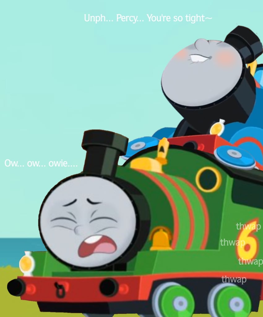 2boys accurate_art_style banned_artist blush dialogue dubious_consent edit gay gay_sex implied_anal implied_sex onomatopoeia percy_the_small_engine repost tagme text thomas_and_friends_all_engines_go thomas_the_tank_engine thrusting_into_ass tight_anal young young_on_young