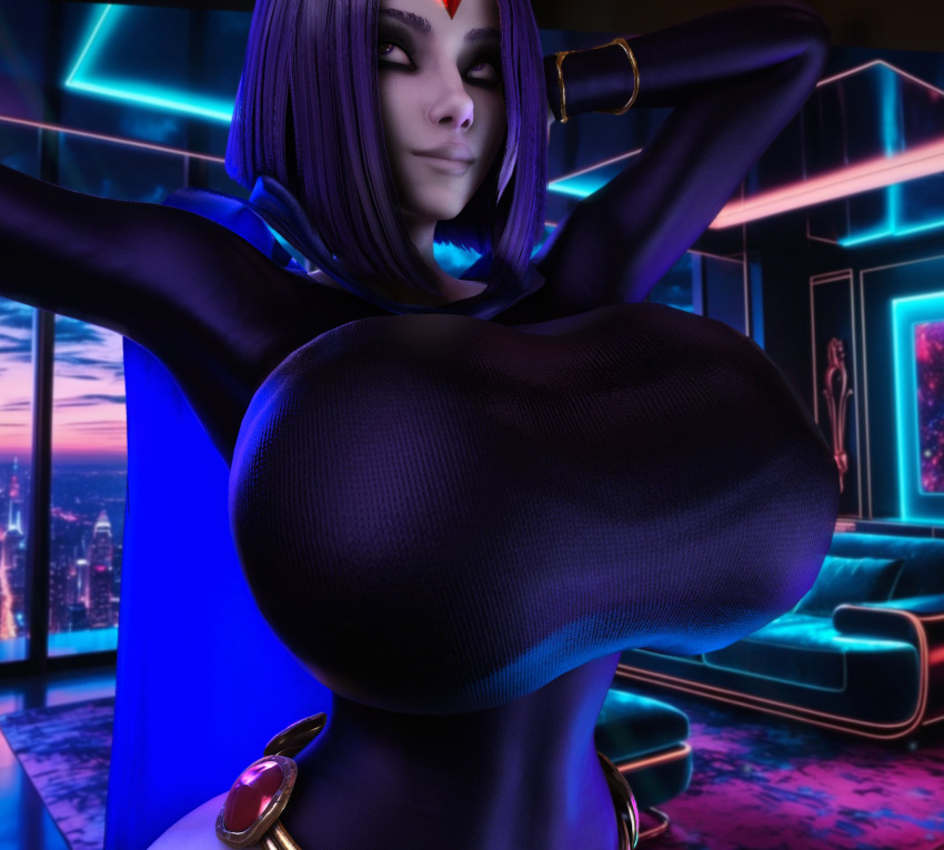 1girls 3d alternate_breast_size breasts cambion chest curvaceous curvy curvy_figure dc dc_comics demon demon_girl digital_media_(artwork) female female_only female_solo forehead_jewel goth goth_girl grey-skinned_female grey_body grey_skin half_demon hero heroine hips hourglass_figure huge_breasts human legs light-skinned_female light_skin mature mature_female rachel_roth raven_(dc) slim_waist solo solo_female sorceress superhero superheroine teen_titans thick thick_hips thick_legs thick_thighs thighs top_heavy vaako voluptuous waist wide_hips wide_thighs