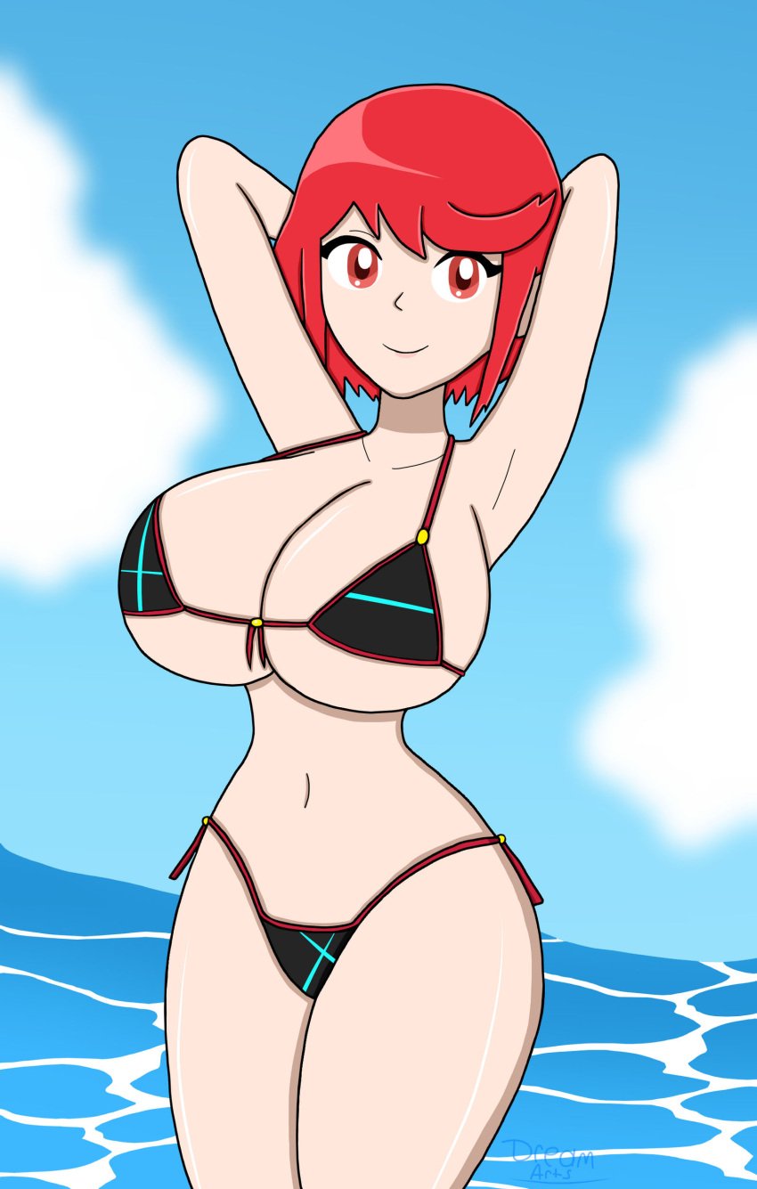 breasts dreamvariety female female_only nintendo pyra solo swimsuit xenoblade_(series) xenoblade_chronicles_2