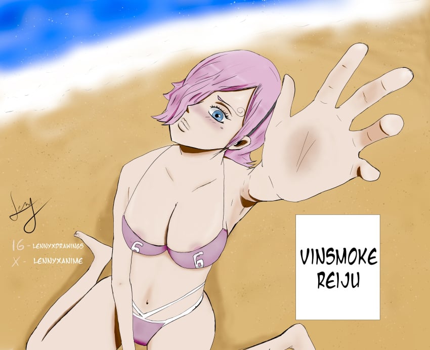 artist_request big_breasts bikini female female_only one_piece pink_hair reiju vinsmoke_reiju