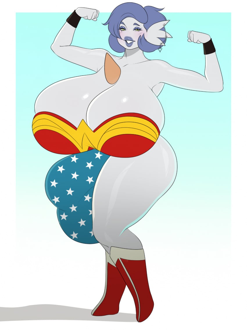 anthro anthro_only ass big_breasts big_bulge big_butt breasts bulge clementia_(omegafiredog) cosplay dc dc_comics ear_piercing ear_ring gardevoir generation_3_pokemon gynomorph hi_res huge_breasts huge_bulge hyper hyper_bulge intersex looking_at_viewer mymacabre nintendo piercing pokemon pokemon_(species) ring_piercing shiny_pokemon solo wonder_woman wonder_woman_(series)