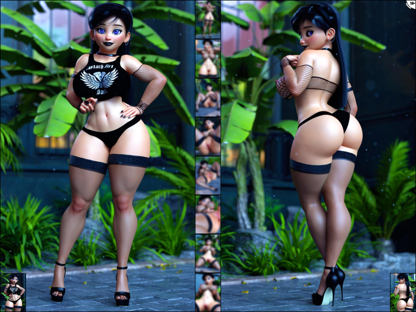 1girls 3d aged_up athletic athletic_female big_breasts breasts busty chest curvaceous curvy curvy_figure dark_hair digital_media_(artwork) disney female fit fit_female hero heroine high_heels hips hourglass_figure legs light-skinned_female light_skin long_hair pixar platform_heels slim_waist superhero superheroine the_incredibles the_incredibles_2 thick thick_hips thick_legs thick_thighs thighs urqqurqq violet_parr voluptuous waist wide_hips