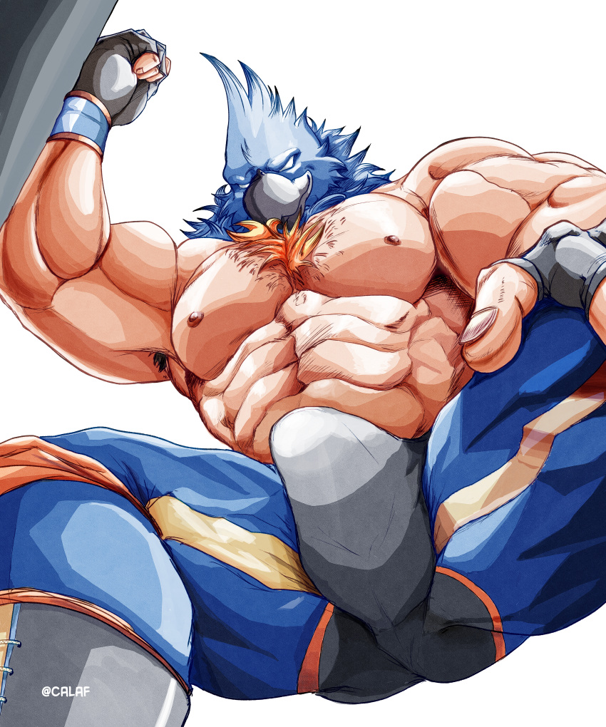 absurd_res animal_mask armpit_hair avian bird bluebird body_hair boots bulge clothing detailed_bulge eastern_bluebird footwear galloroster hi_res huge_filesize humanoid looking_at_viewer looking_down looking_down_at_viewer low-angle_view male male_only mask muscular muscular_male neptune_mereaux nipples oscine passerine smile smirk solo spandex sports_mask sportswear thrush_(bird) tight_clothing wrestling_mask wrestling_outfit