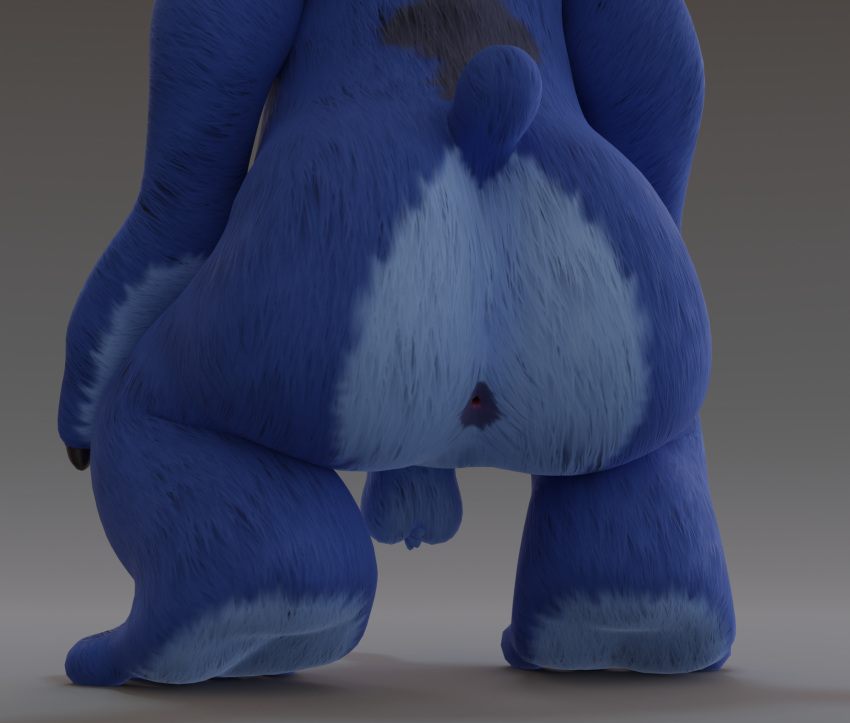 3d_(artwork) alien anthro anus ass balls blender_(artwork) blue_body blue_fur butt_focus digital_media_(artwork) disney experiment_(lilo_and_stitch) fur genitals hi_res lilo_and_stitch male male_focus male_only no-name-no-problem rear_view short_tail solo stitch_(lilo_and_stitch) tail