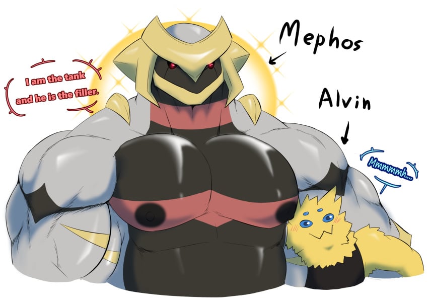 absurd_res alvin_(mels_monster) generation_4_pokemon generation_5_pokemon giratina hi_res joltik larger_male legendary_pokemon male mels_monster_(artist) mephos_(mels_monster) muscular nintendo pokemon pokemon_(species) pregnant pregnant_male size_difference small_dom_big_sub