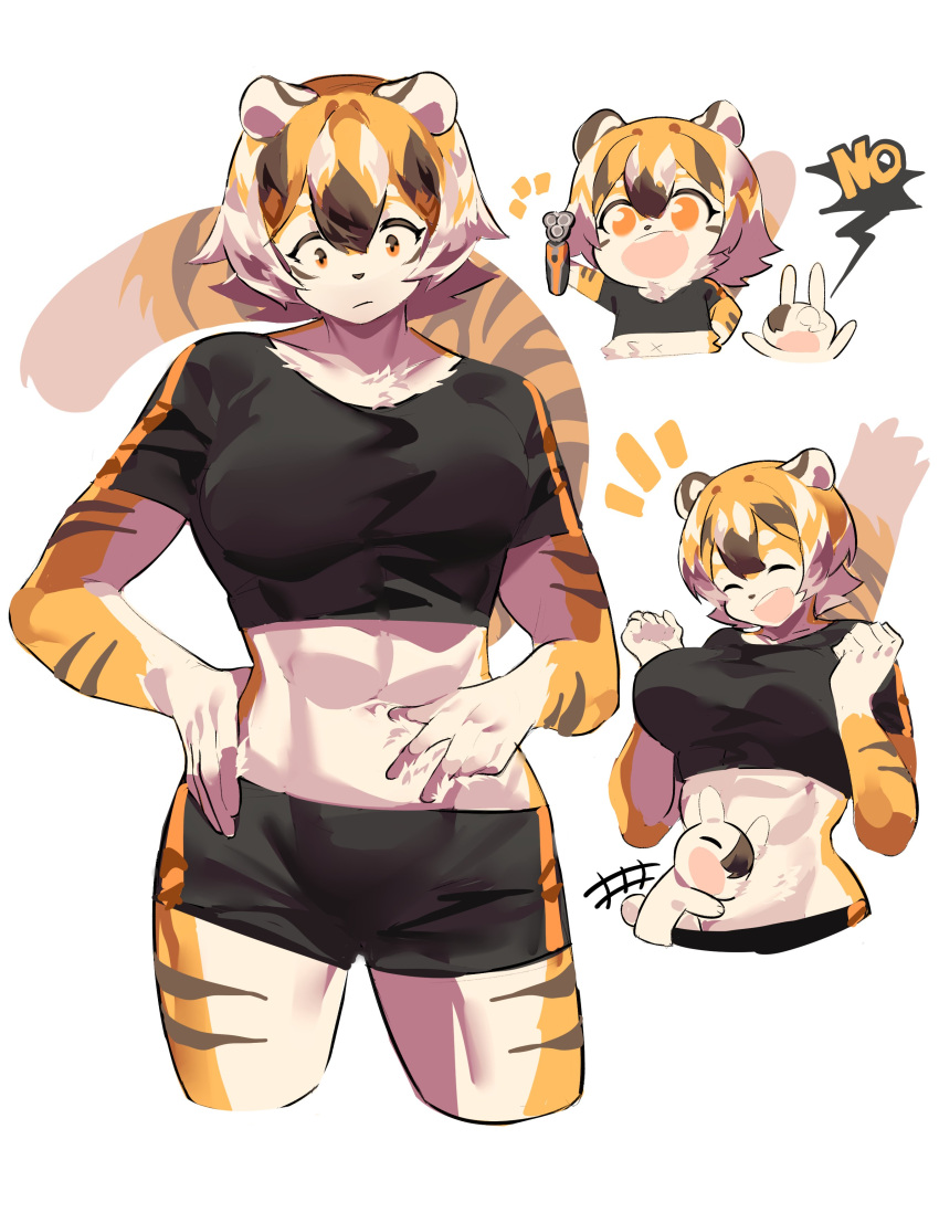 abs big_breasts breasts feline female furry huge_breasts mei_xiang mx99926 original tagme thick_thighs tiger tiger_girl wide_hips