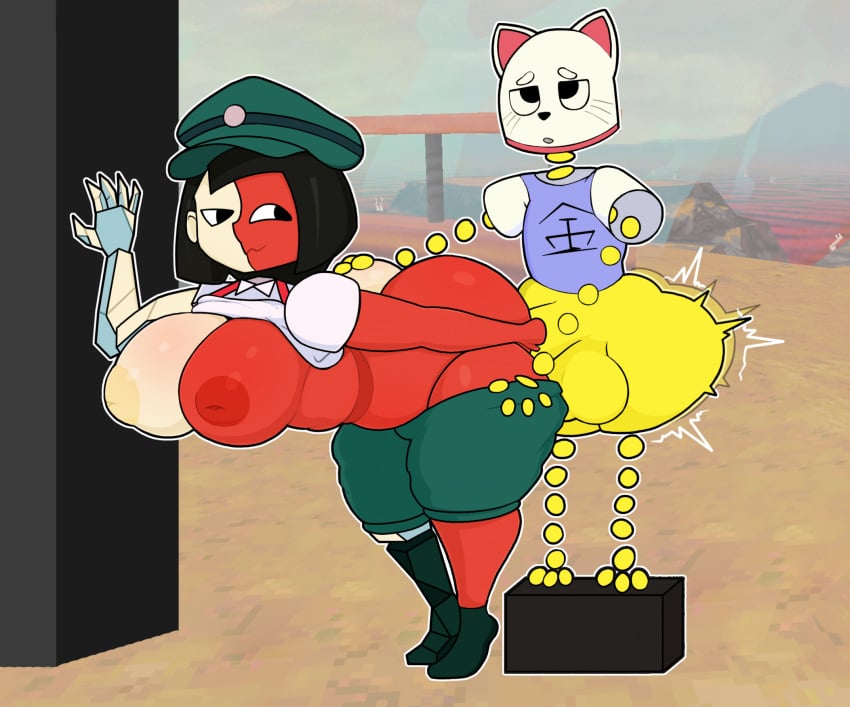1boy1girl 2025 alyaska2201 big_ass big_butt big_cock big_penis big_thighs bottom_heavy bottomless_male bottomwear_down coins dream_bbq ena ena_(dream_bbq) ena_(series) female floating_hands floating_head floating_limbs gold_(metal) grabbing_ass grabbing_legs grabbing_thighs headgear headwear huge_ass huge_butt huge_cock huge_thighs kane_(dream_bbq) kane_(ena) larger_female male male/female motion_lines penis pleasure_face small_dom_big_sub smaller_male smile tagme thick_thighs topwear topwear_lift two_tone_body vaginal_penetration