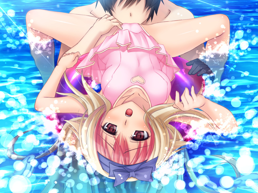 blonde_hair fusataka_shikibu game_cg kotowari sex swimsuit tagme_(character) water