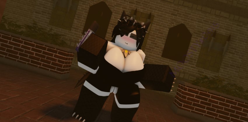 1girls 3d black_clothing black_ears black_hair blush chocolate criminality dragon dragon_lady_(moosty) dragon_tail dress ear female_focus glasses heart holding_object locket made_using_roblox moosty one_eye_closed posed posing pussy_out roblox roblox_game robloxian self_upload skirt smiling solo_female tagme tail thighhighs watermark