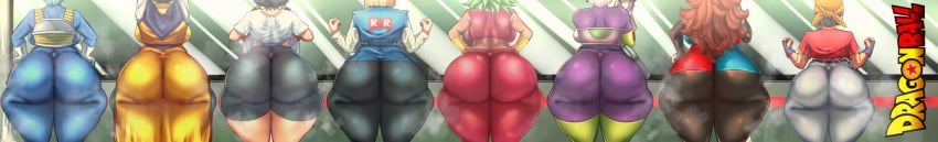 6+girls 8girls android_18 android_21 android_21_(human) armor ass ass_focus bandana big_ass blonde_hair brown_hair bulma_briefs cheelai chichi dragon_ball dragon_ball_fighterz dragon_ball_gt dragon_ball_super dragon_ball_z female female_only green_hair huge_ass kefla large_ass multiple_girls orange_bandana orange_bandanna pan_(dragon_ball) penpen_(artist) saiyan_armor super_saiyan take_your_pick twitter_link videl