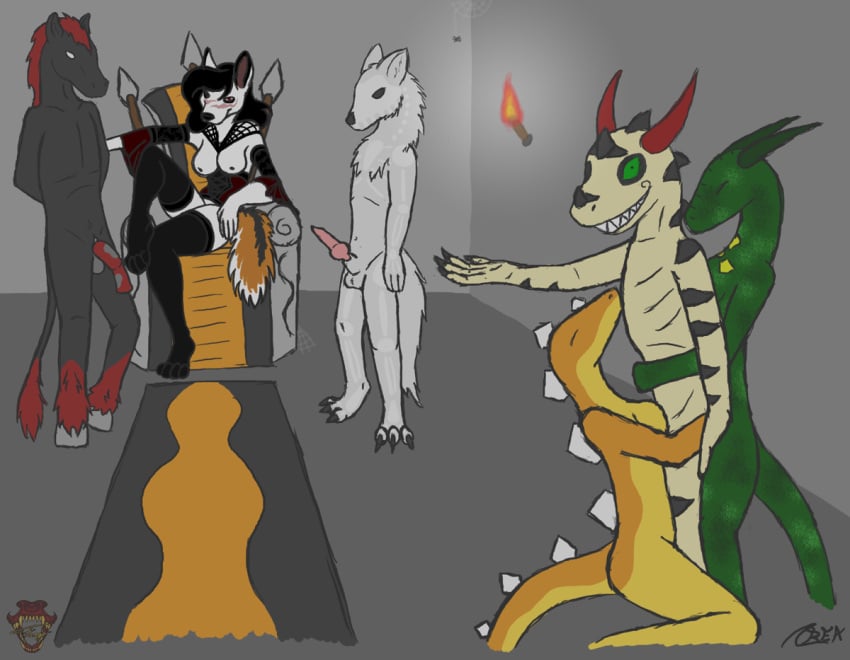 anthro balls breasts canine creature71 equine fangsofwhite female fur furry halloween horse lizard male nude scalie slave tail