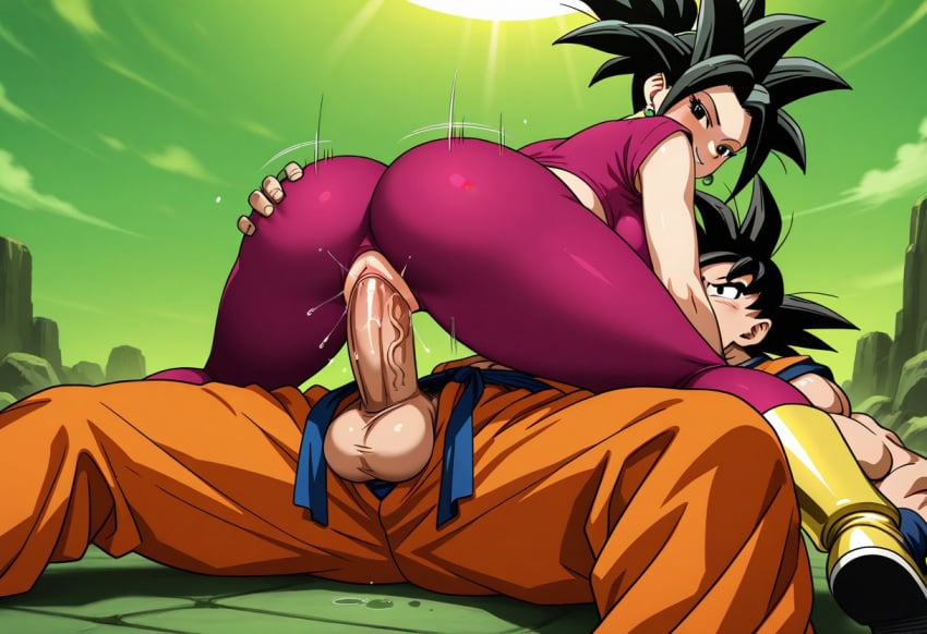 ai_generated ass_focus ass_grab barefoot big_penis cheating cowgirl_position dragon_ball dragon_ball_super dragon_ball_z goku horny_female kefla lying ntr sexy son_goku vaginal_penetration