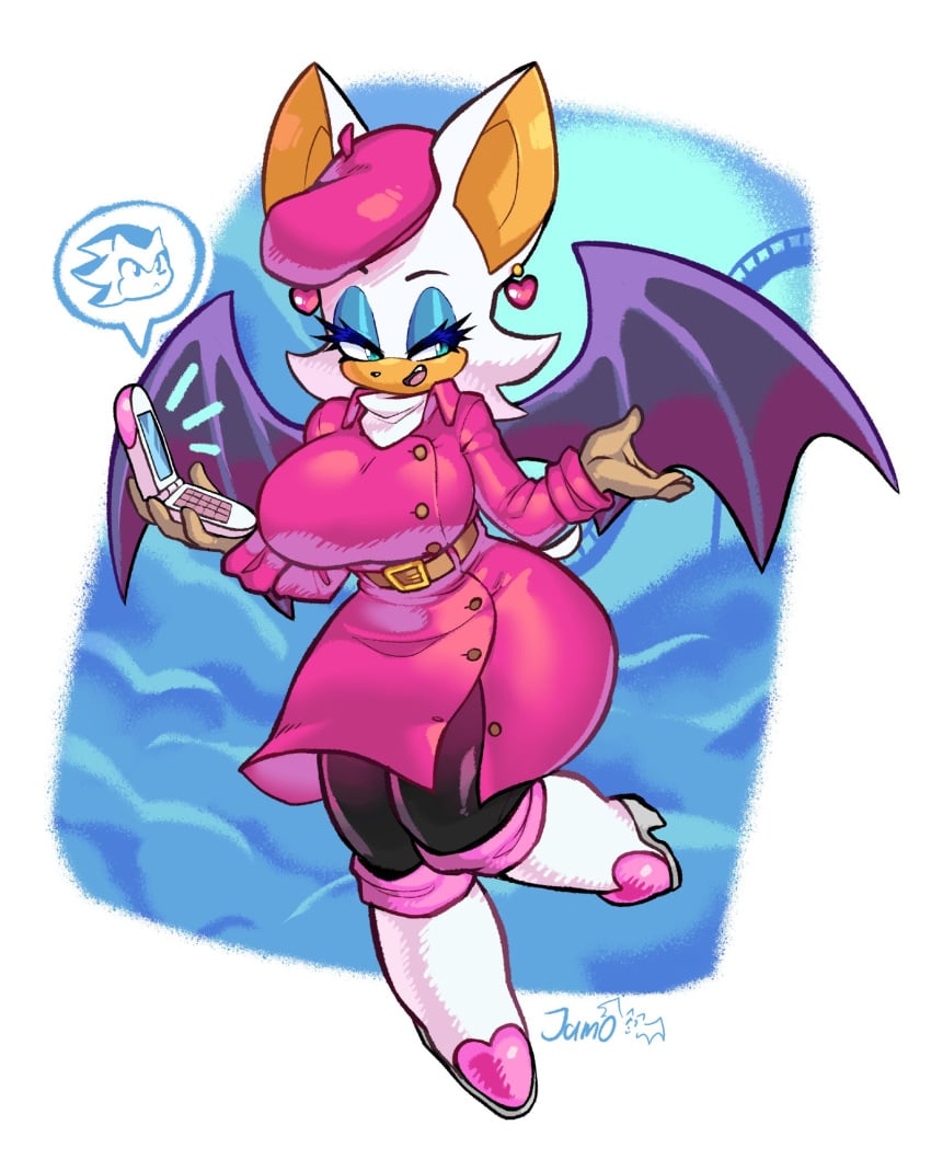 big_breasts breasts female furry huge_breasts jamoart rouge_the_bat sega sonic_(series) thick_thighs wide_hips