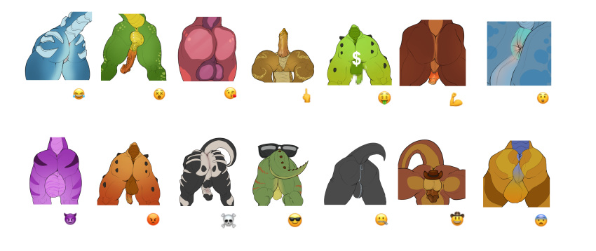 14boys anus ass big_testicles black_skin dragon emoji erection green_skin icon lizard male male_only misterstallion muscular nude penis perineum purple_skin reptile scalie sticker stickers telegram telegram_stickers testicles yellow_skin