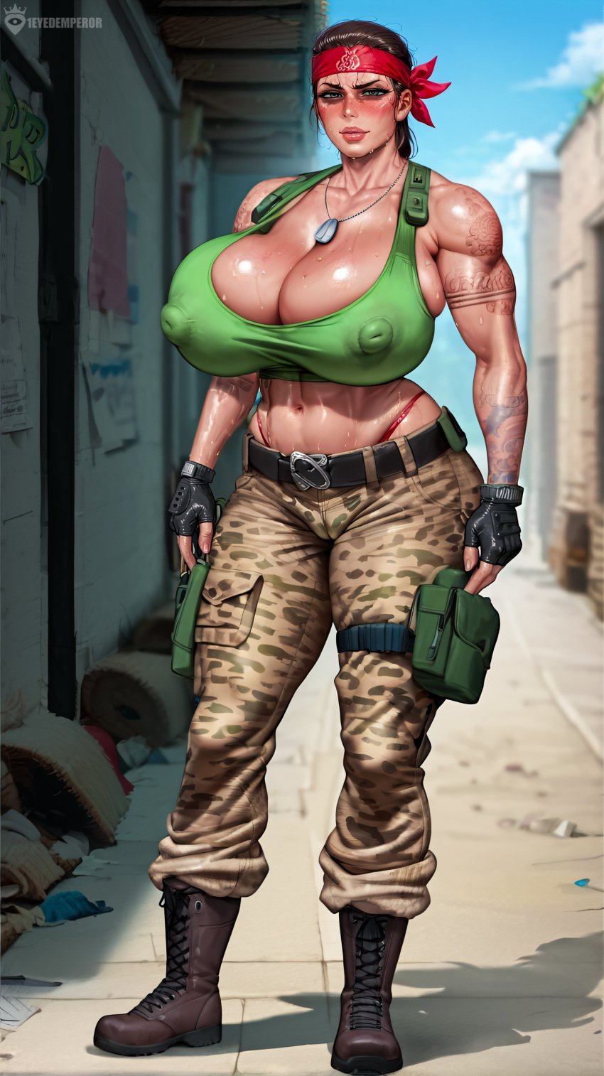1eyedemperor 1female 1girl 1girls 2d 2d_(artwork) 2d_artwork abs ai_assisted ai_generated army army_girl army_uniform bandana belt big_ass big_breasts big_butt big_penis bimbo bimbo_body bimbo_lips bimbofication bimbofied black_body black_hair boots breasts brown_hair camouflage camouflage_pants clothed clothed_female counter-strike counter-strike:_global_offensive counter-strike_(series) counter-strike_2 counter_strike_2 cs2 cute cute_face dark_skin dog_tags erect_nipples female female_focus female_only fingerless_gloves forest full_body girl gloves green_breasts green_clothing green_pants green_topwear green_underwear holster huge_ass huge_breasts huge_thighs jungle lips looking_at_viewer makeup milf military military_boots military_clothing military_pants military_uniform muscles muscular muscular_anthro muscular_arms muscular_female nipples oneyedemperor outdoors red_bandana red_panties red_thong soldier sports_bra tattoo_on_arm tattooed_arm tattoos thong tomboy topless topless_female topwear underwear valve vypa_sista