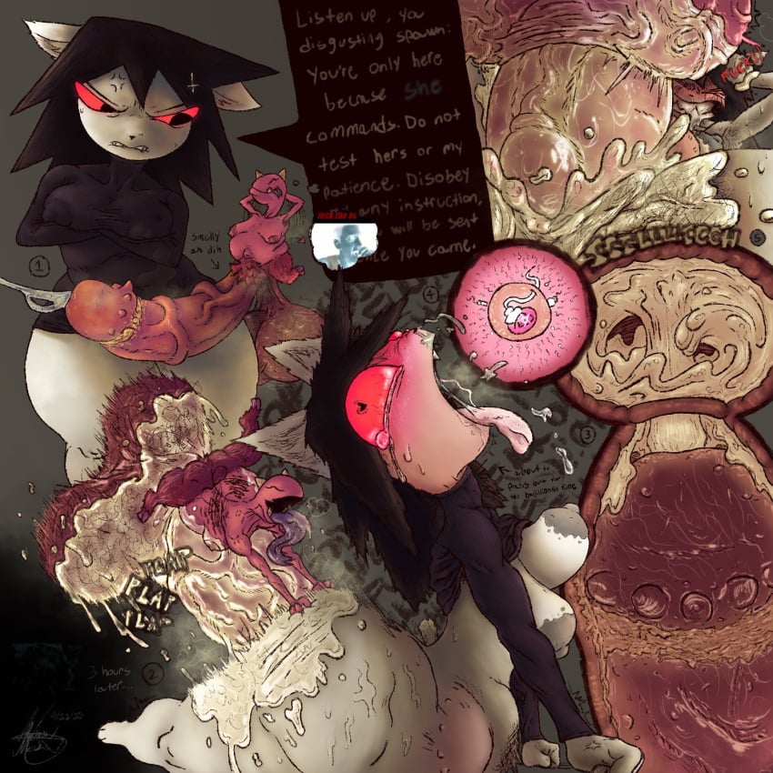 big_cock big_penis black_hair catwitch_(xarop77) cum cum_in_pussy cum_in_uterus cum_inside demon devil english_text hard_cock hard_penetration hard_sex impregnation inflation interspecies long_hair ovum ovum_meets_sperm penetrating penetration sperm_cell sperm_meets_ovum tongue tongue_out too_much_cum twitter_username