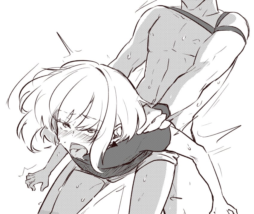 ahe_gao androgynous aus_vaka doggy_style femboy galo_thymos lio_fotia monochrome promare size_difference twink yaoi