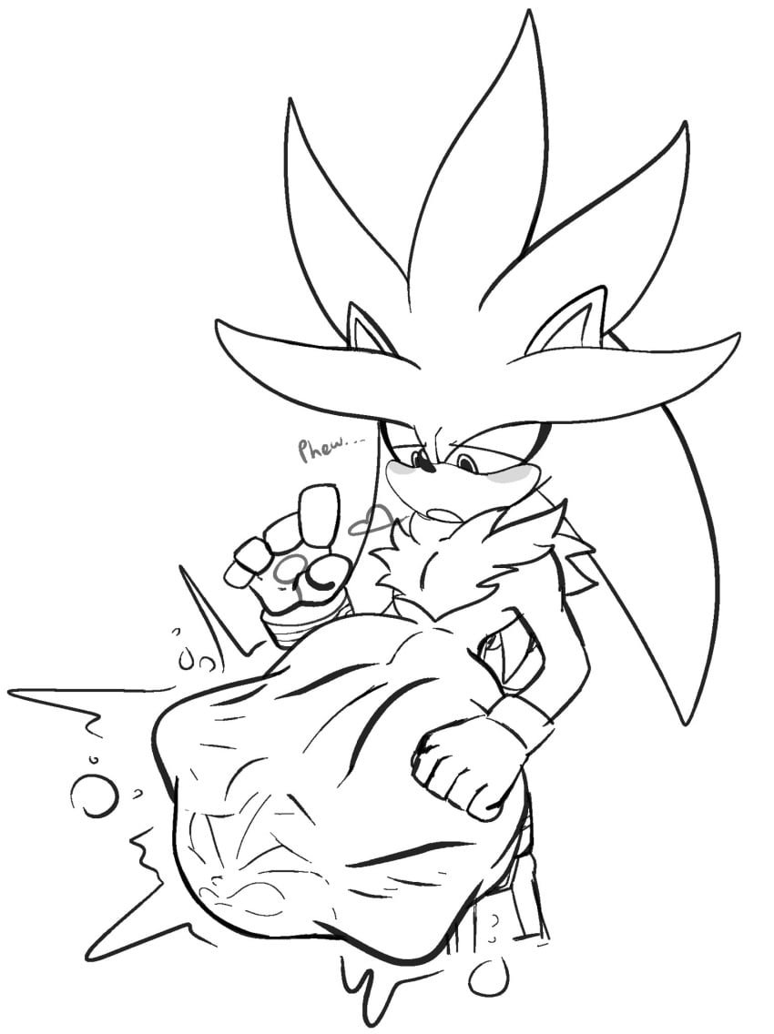 after_vore anthro belly big_belly blush duo hi_res male male_pred oral_vore orangec1rcles same_size_vore sega silver_the_hedgehog sonic_(series) sonic_the_hedgehog_(series) stomach_bulge vore