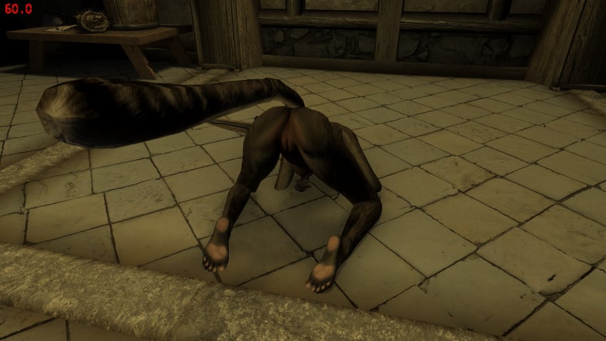 16:9 ass ass_up bethesda_game_studios felid feline female fur genitals hi_res khajiit m'rissi mammal microsoft mrissi nude pawpads paws pussy skyrim solo tail the_elder_scrolls widescreen