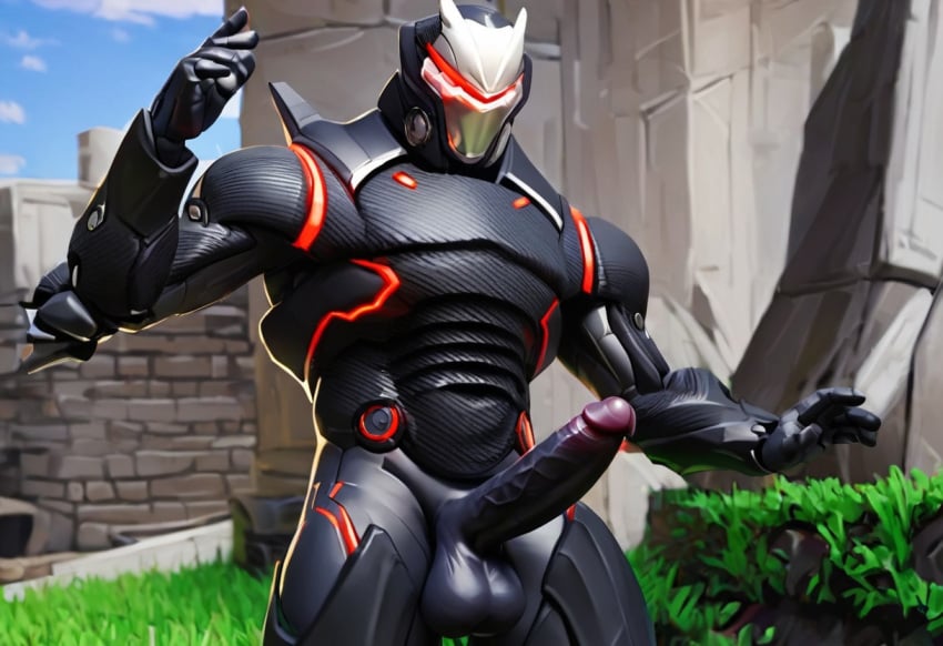 3d ai_generated armor armored_male ass ass_focus bara bara_ass big_ass big_butt big_penis fortnite fortnite:_battle_royale gay helmet humanoid inviting juicy_bara male male_focus male_only male_robot manly masculine masked masked_male naked naked_male offering_to_viewer omega_(fortnite) penis penis_focus penis_out presenting_penis robot solo solo_male standing thick_thighs unusual_eyes visible_penis yaoi