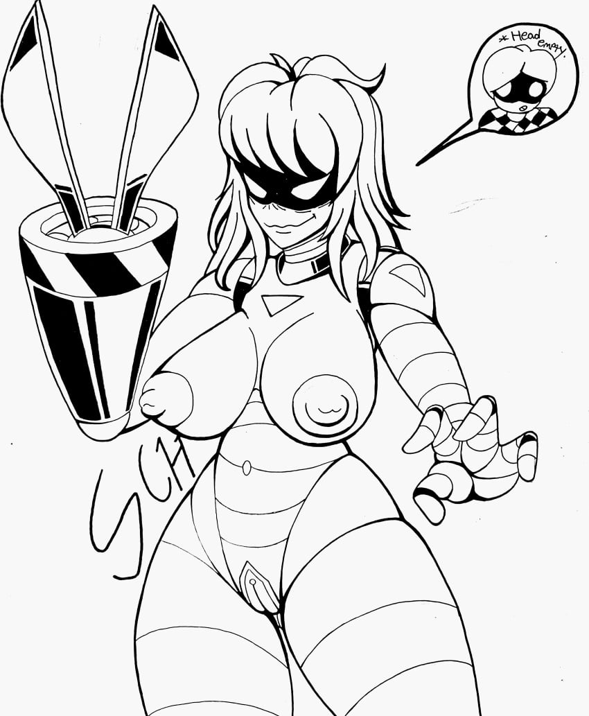 claw female murder_drones nudity nutmeg(oc) oc schenry smug_face