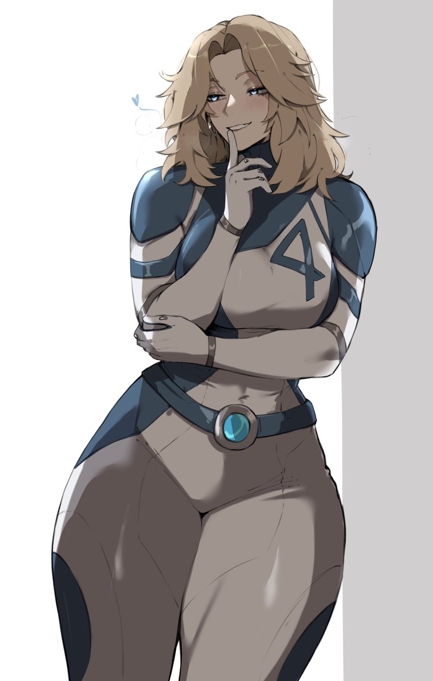 1girls blonde_female blonde_hair blue_eyes child_bearing_hips clothed curvaceous curves curvy curvy_body curvy_female curvy_figure fantastic_four female female_only fully_sheathed grin grinning hearts_around_head hips invisible_woman invisible_woman_(marvel_rivals) marvel marvel_comics marvel_rivals masoq095 smirk smirking sue_richards sue_storm superheroine thick thick_thighs thighs tight tight_clothing tight_fit wide_hips