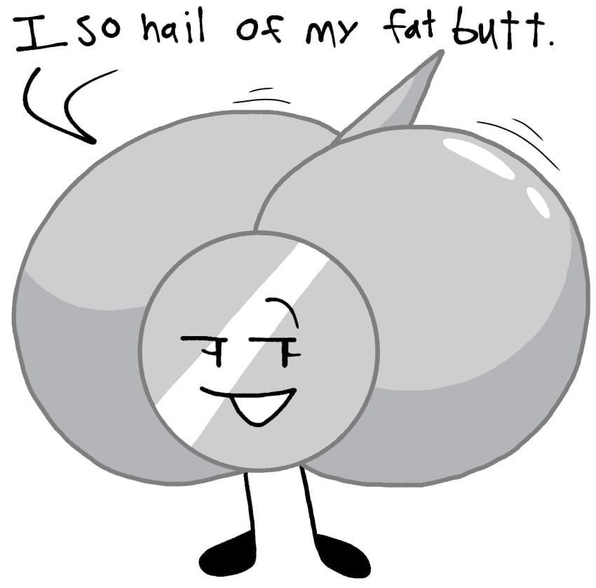 armless battle_for_bfdi battle_for_dream_island dialogue enormous_ass female female_only hyper_ass nail naily_(bfdi) object_show object_shows solo solo_female the_power_of_two