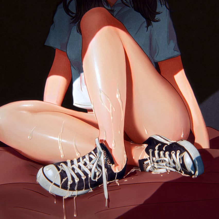 converse converse_shoes cum legs legs_crossed semen shoejob shoes_on sneakers sperm tagme versecon