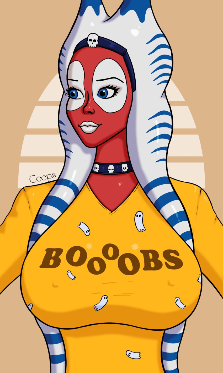 alien alien_girl alien_humanoid blue_eyes clothed elfo42xd jedi jedi_master lekku_(anatomy) shaak_ti star_wars togruta