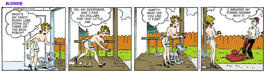 blondie blondie_(comic) blondie_bumstead clothing comic_strip dagwood_bumstead edit female human mostly_nude tagme