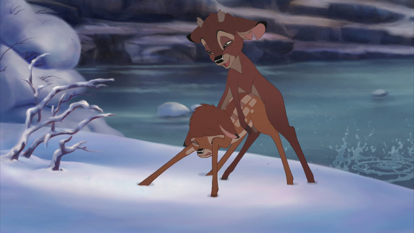 bambi_(character) bambi_(film) cub cub_on_cub deer disney feral feral_on_feral gay magnus1890 male male_only multiple_males outdoors ronno tagme yaoi