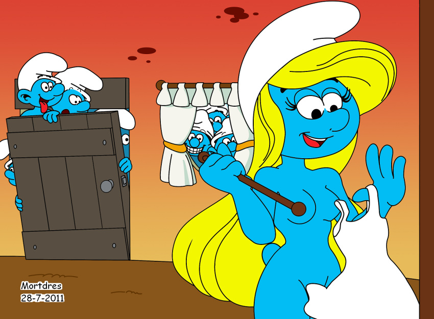 alternate_body_type alternate_breast_size mortdres smurfette tagme the_smurfs