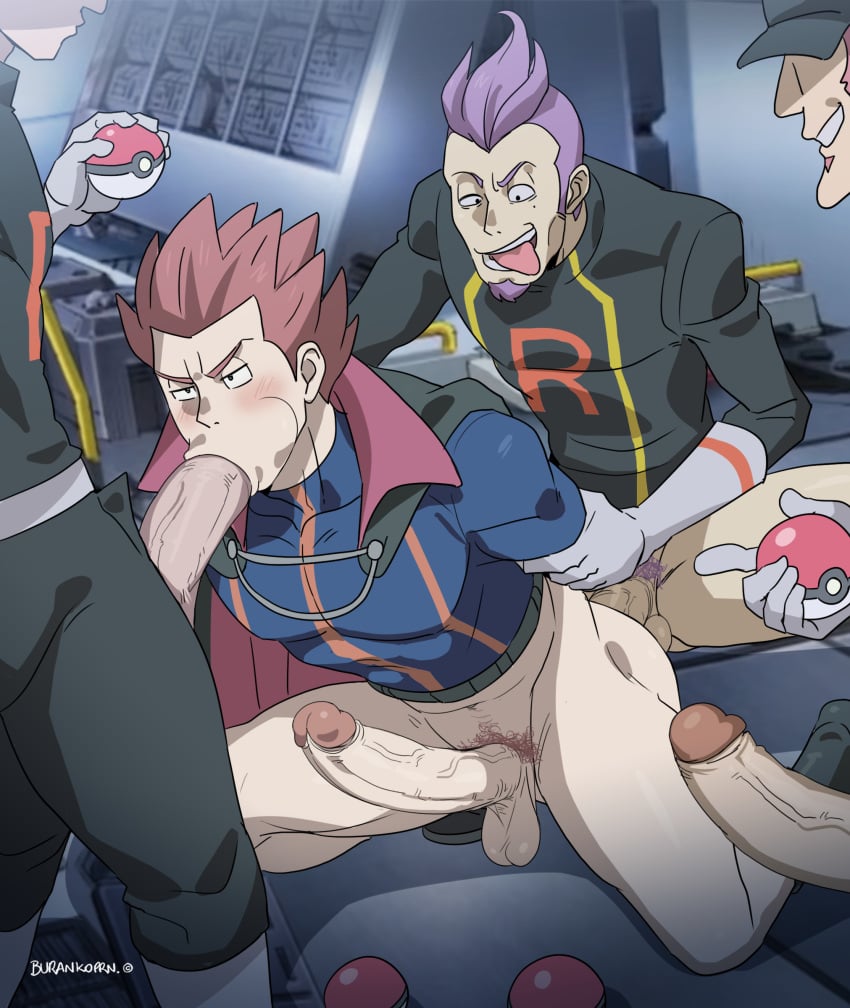 burankoprn gay lance_(pokemon) light-skinned_male light_skin male male_only petrel_(pokemon) pokemon rape team_rocket yaoi