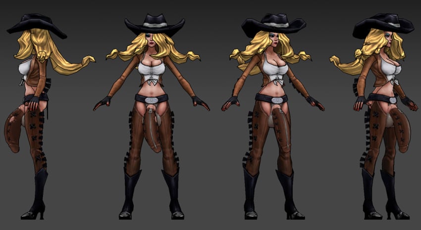 cowgirl_miss_fortune futa_only futanari high_heel_boots high_heels high_noon_series league_of_legends sarah_fortune