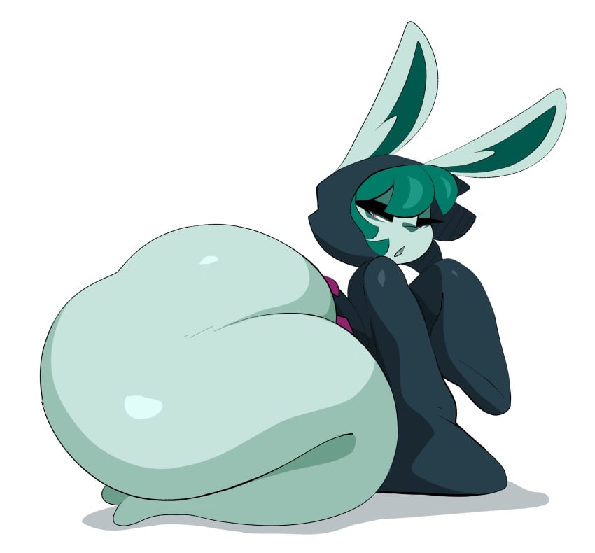 arizonathevixen big_ass bubble_butt female furry green_body green_fur green_hair hoodie huge_ass hyper_ass long_ears looking_back rabbit rabbit_ears rabbit_girl solo tagme thick_thighs vex_(league_of_legends) wide_hips