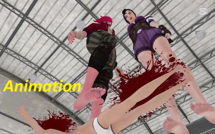 barefoot feet foot_fetish giantess mmd stomp stomping trample trampling