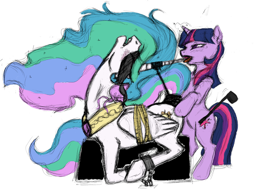 bdsm blindfold blush bondage chains femsub friendship_is_magic helpless horse ks4u my_little_pony princess_celestia princess_celestia_(mlp) restrained rope rough_sketch smooth_skin tail_wrap tied twilight_sparkle_(mlp) vulnerable wooden_horse