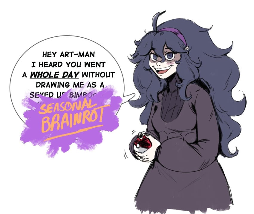 1girls female_focus fully_clothed halloween hex_maniac long_hair nintendo pokeball pokemon purple_eyes purple_hair redblacktac solo solo_female spiral_eyes tagme white_background