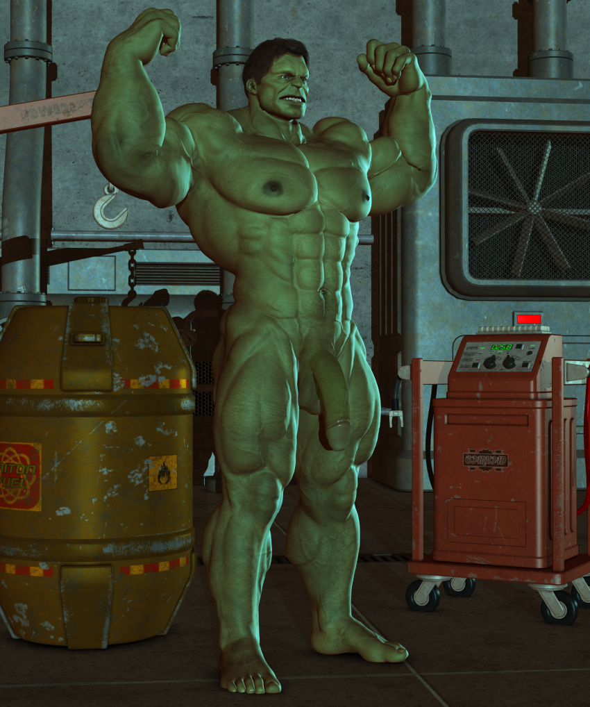 3d barefoot feet green_skin huge_cock hulk male_only marvel penis solo yolco