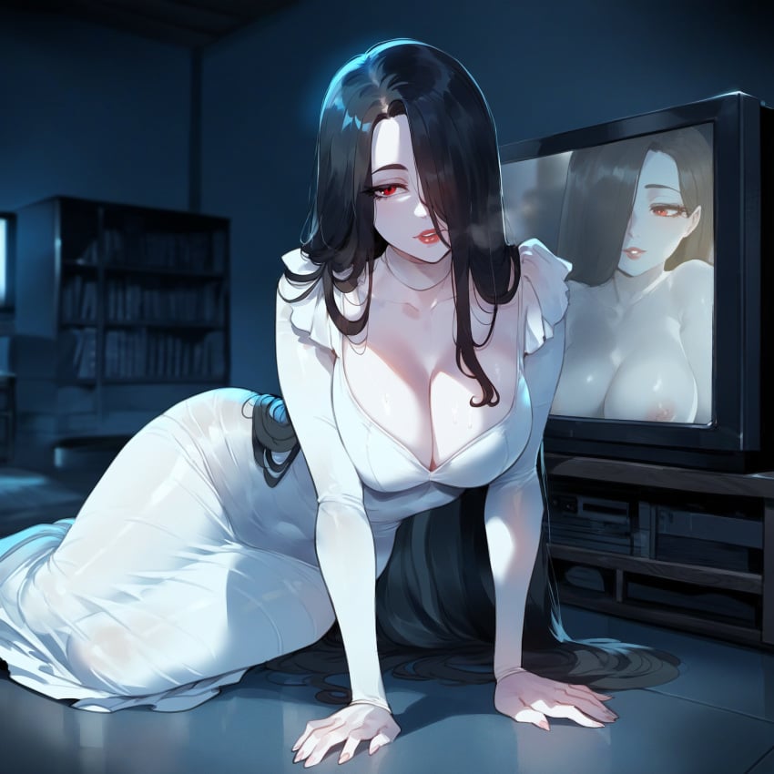 about_to_fuck ai_generated big_ass big_breasts ghost_girl looking_back thighs yamamura_sadako